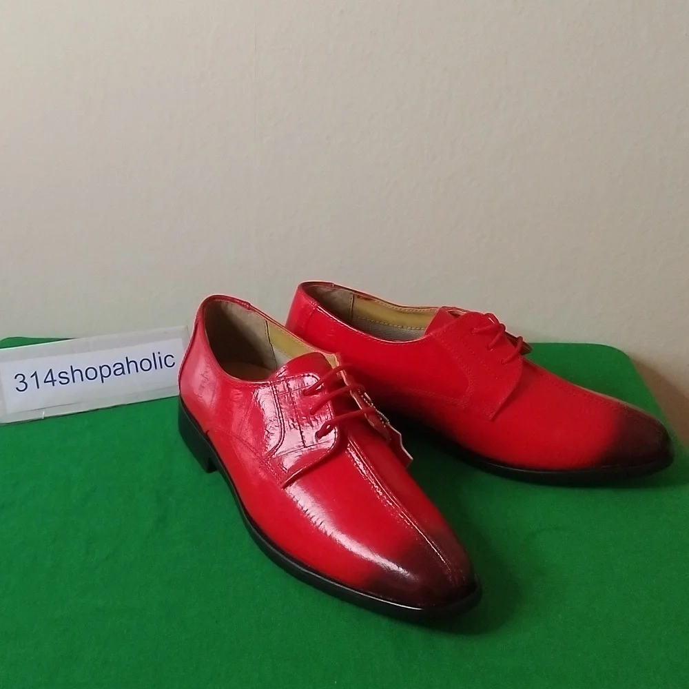 Boys Two Toned Red Dress Shoes